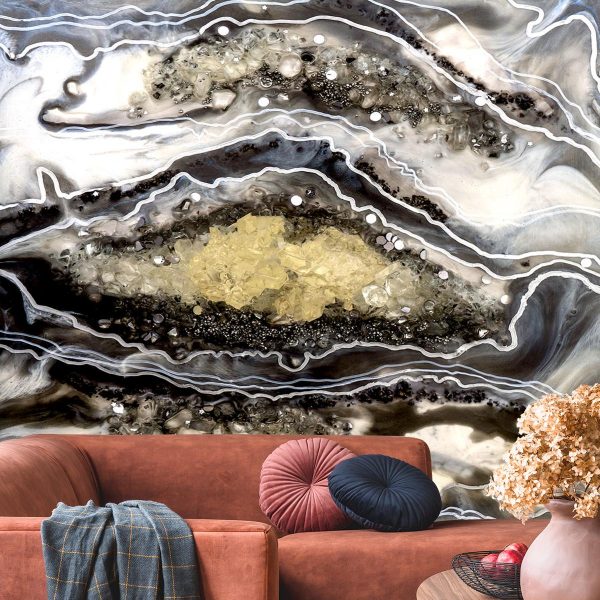 dekoracja do salonu fototapeta geode style abstrakcja aszara