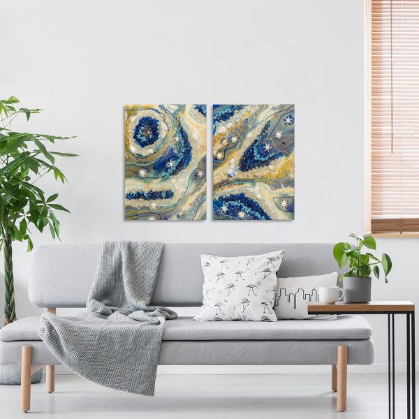 salon z dekoracja na ścianę żywica epoksydowa obraz