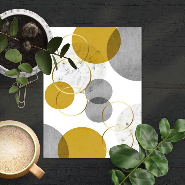 plakat z marmurkowym wzorem