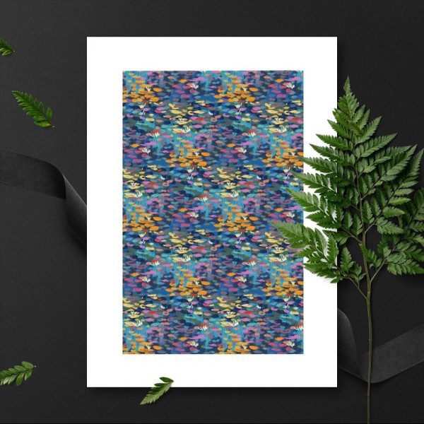 plakat z plamkami pędzla