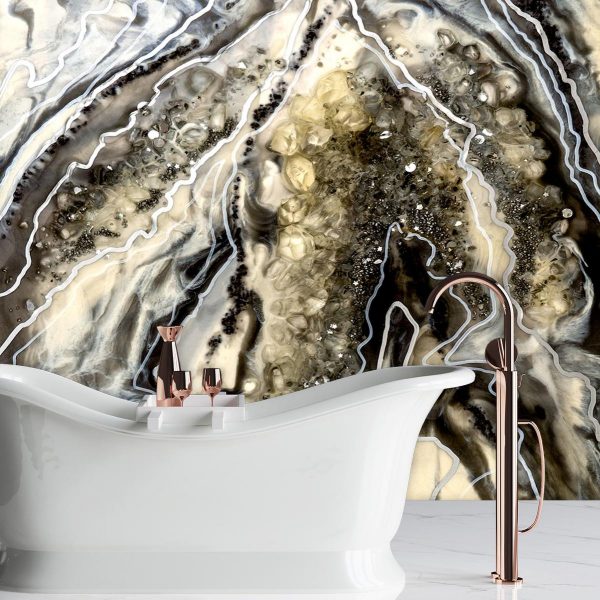 fototapeta malarstow żywicą abstrakcja do łazienki