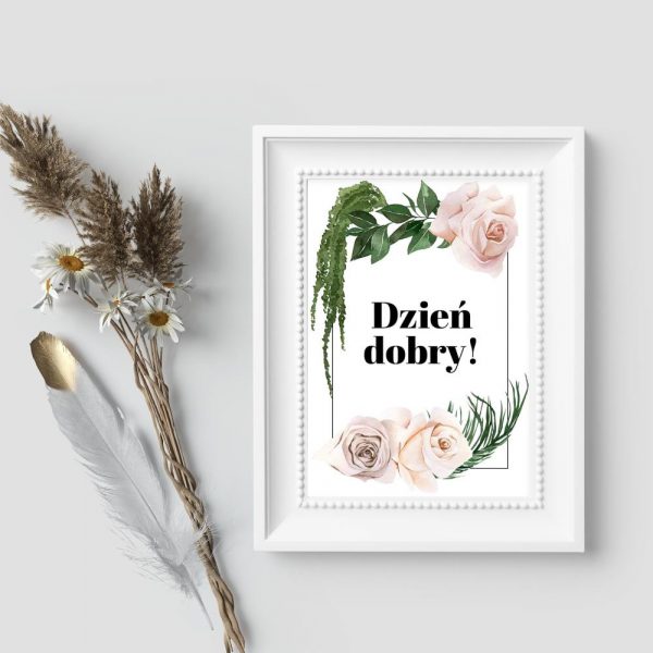Botaniczny plakat na dobry dzień
