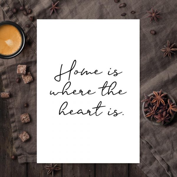 Plakat w ramie z sentencją po angielsku