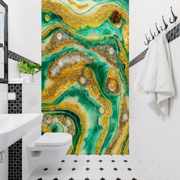 Ściana z żywicy - dekoracja abstrakcja do łazienek