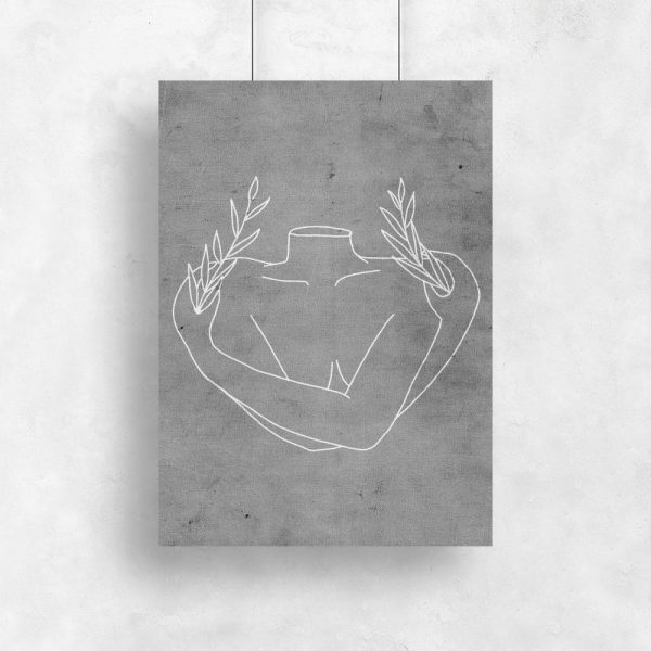 plakat do salonu z motywem line art