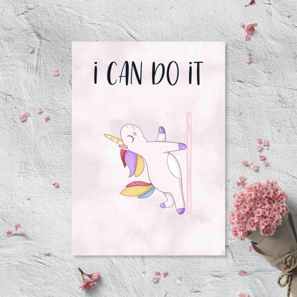 Plakat na ścianę studia pole dance - I can do it