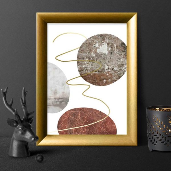 plakat do gabinetu przedstawiający kamienne koła