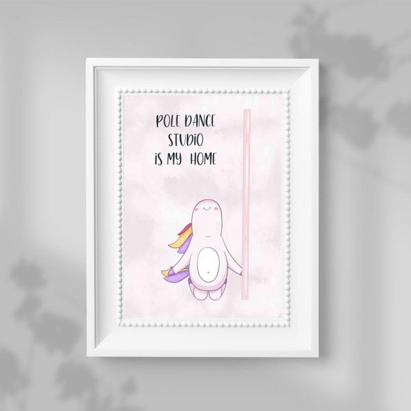 Plakat - Jednorożec pole dance