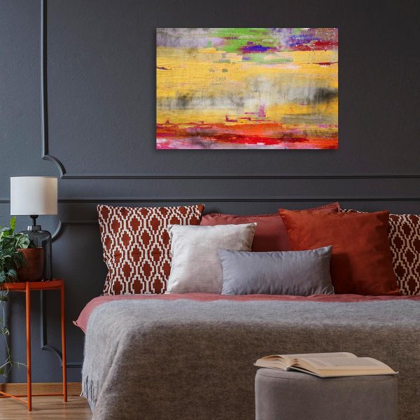 obraz jak malowany na ścianę z plamami na betonie do salonu lub sypialni