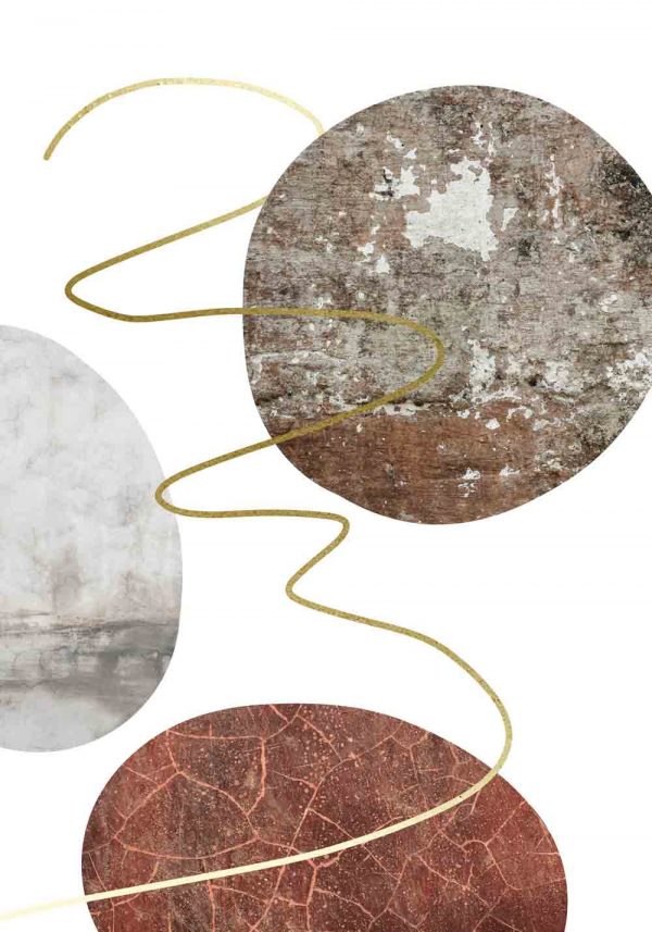 abstrakcyjny plakat z kołami