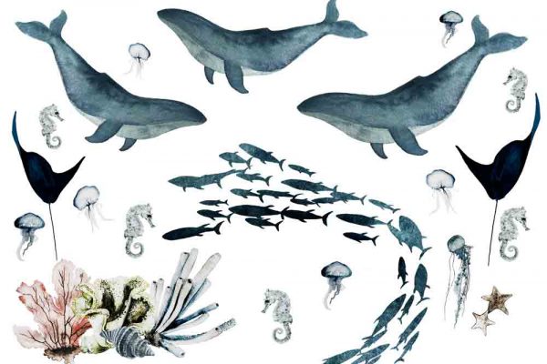 Fototapeta dziecięca z rybami