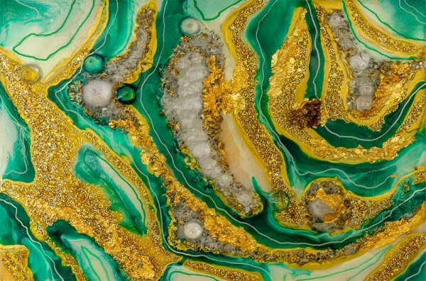 Obraz inspiracja sztuką żywiczną reprodukcja malarstwa z abstrakcją i mazajami