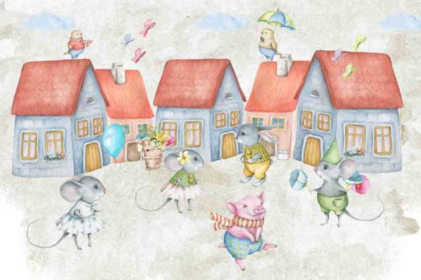 Fototapeta dziecięca z motywem myszek