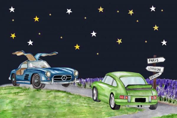 Fototapeta dziecięca z motywem samochodów