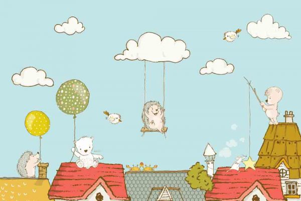 Fototapeta z motywem zwierząt na tle nieba