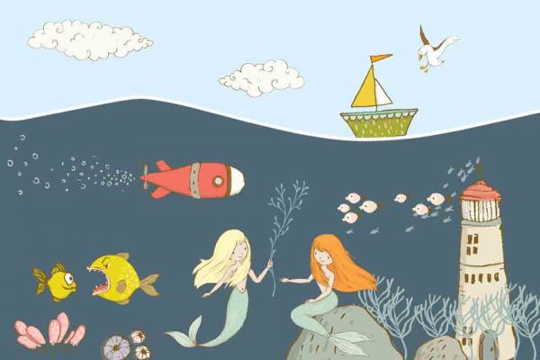 Fototapeta dziecięca z motywem syrenek