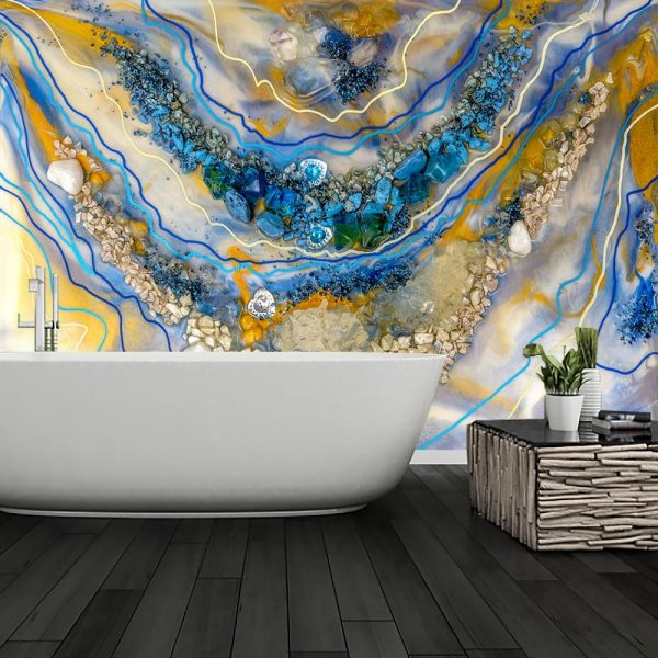 fototapeta malarstwo żywicą abstrakcja do łazienki