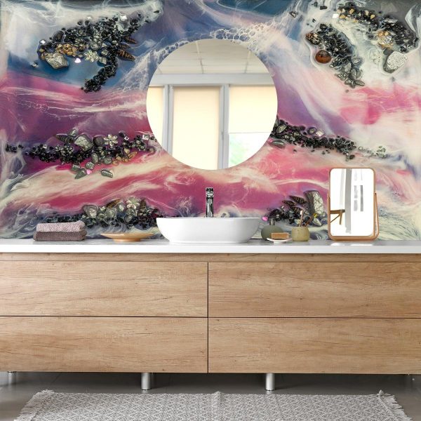 Dekoracja do łazienki fototapeta abstrakcja geode art