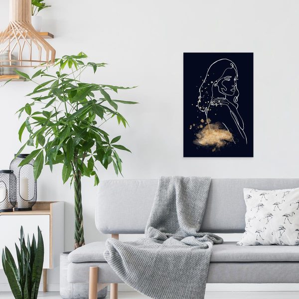 Obraz przedstawiający kobietę line art do salonu