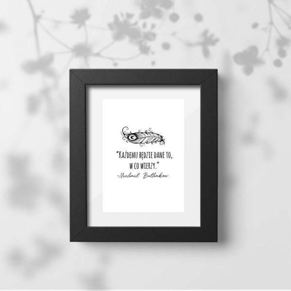 plakat typograficzny z cytatem