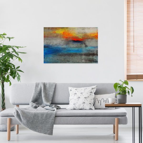 obraz do salonu z abstrakcją na betonie