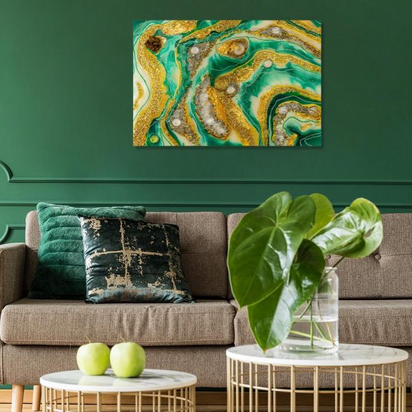 Inspiracja do salonu obraz geode art sztuka żywiczna abstrakcja