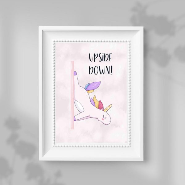 Plakat na ścianę studia pole dance - Upside down!