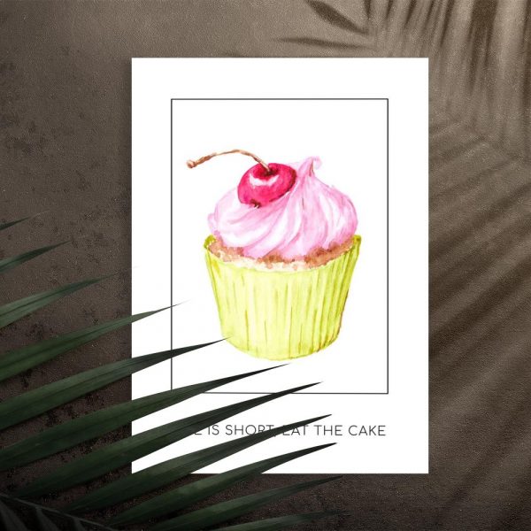 plakat z motywem babeczki