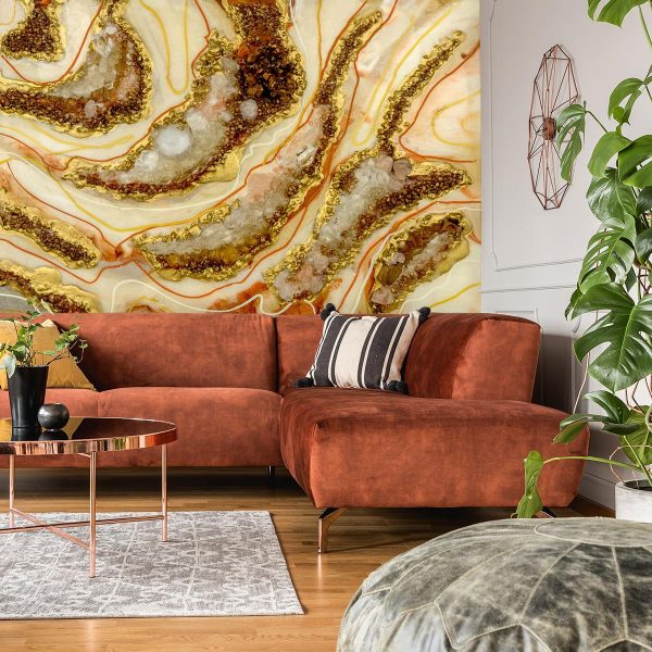 fototapeta motyw abstrakcyjny geode art sztuka z żywicy