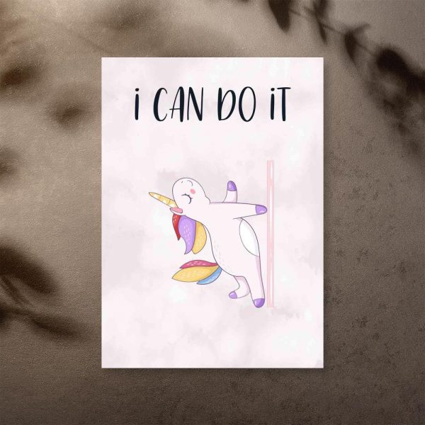 Plakat do studia pole dance - I can do it