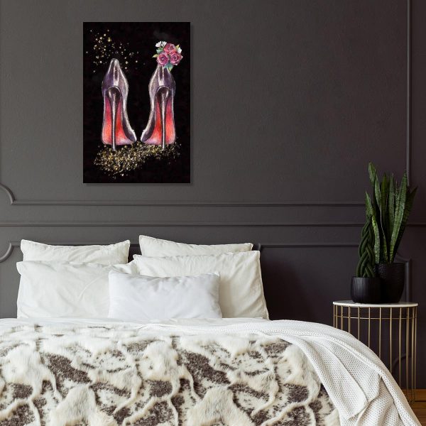 Obraz z motywem szpilek na ścianę sypialni