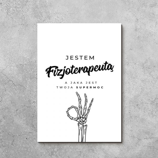 Obraz z typografią dla fizjoterapeuty