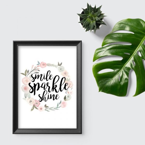 plakat z motywem kwiatowym