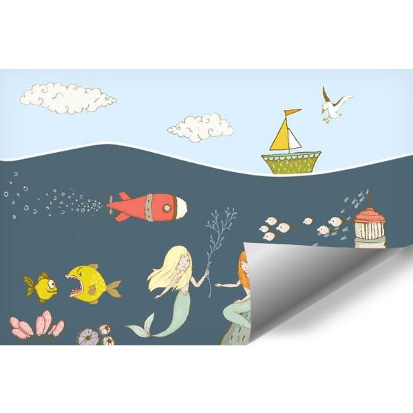 Fototapeta dziecięca z motywem dwóch syrenek