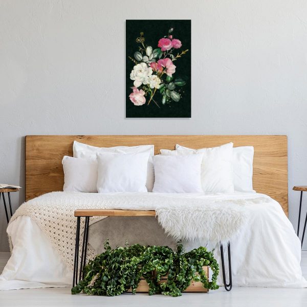 Obraz z motywem bukietu róż do sypialni