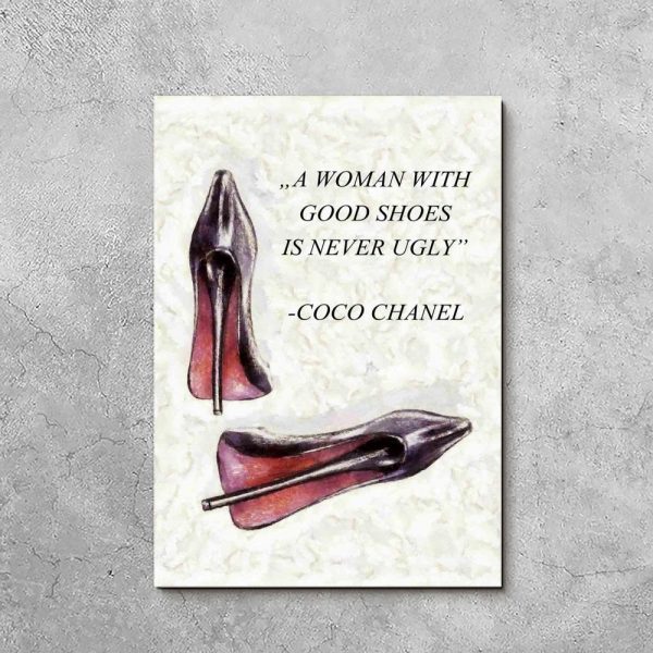 Obraz z cytatem Coco Chanel