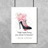 Plakat typograficzny dla kobiet - High heels