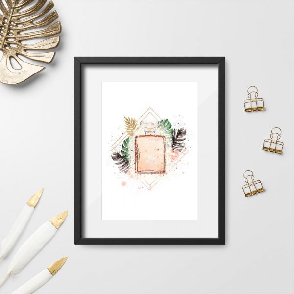 Plakat z perfumami do salonu