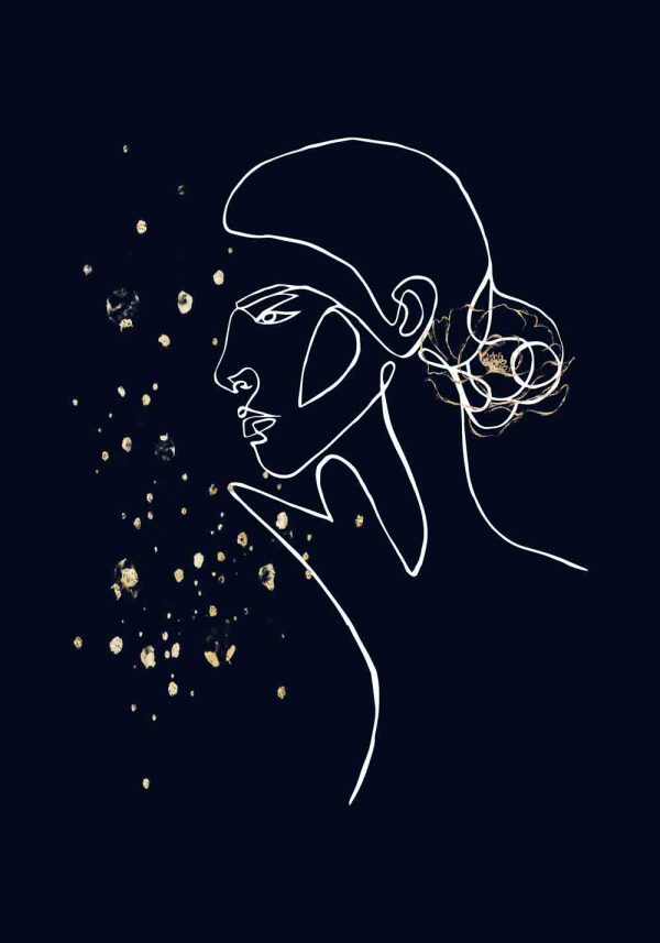 Plakat kobiecy profil