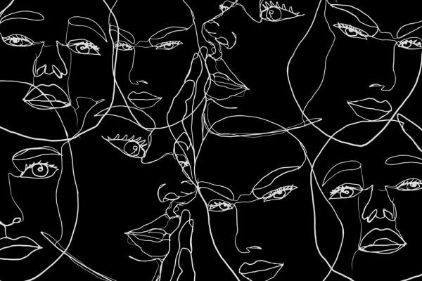 Tapeta z motywem line art