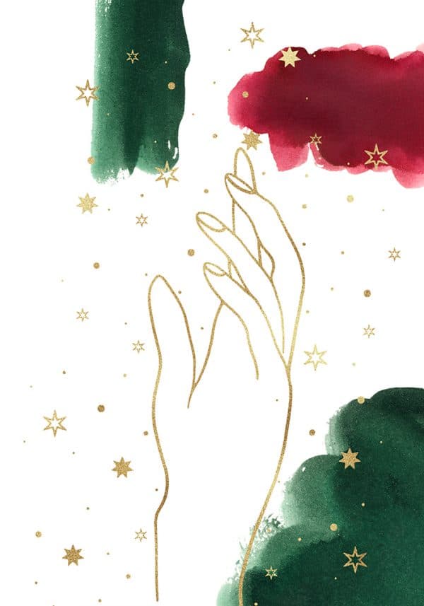 Plakat z konturami dłoni