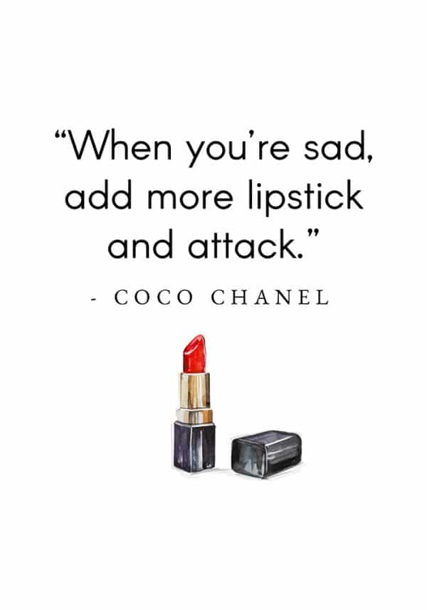 Plakat z cytatem Coco Chanel