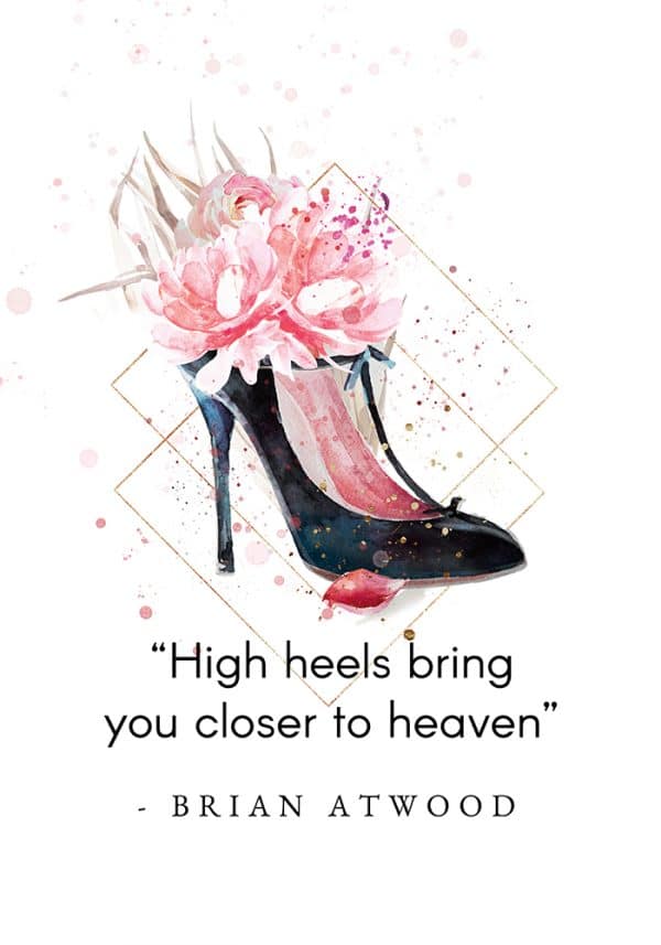 Plakat z typografią - High heels