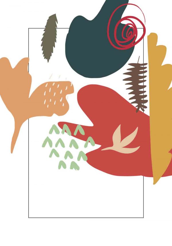 Plakat z motywem kolorowej abstrakcji