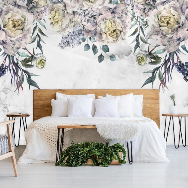 Tapeta do sypialni - Kwiecisty wzór