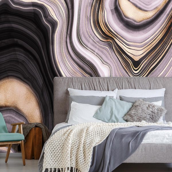 Fototapeta z falistą abstrakcją do sypialni