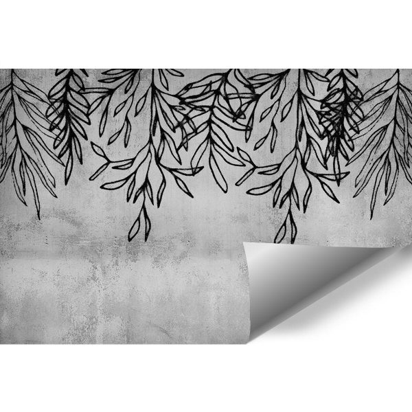 Fototapeta z gałązkami na betonie do biura