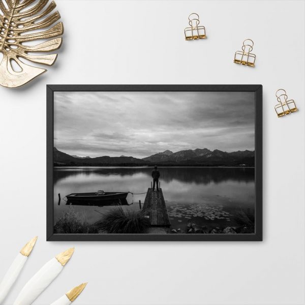 Plakat z jeziorem na prezent