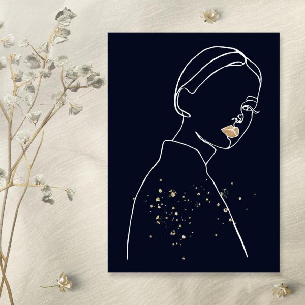 Plakat minimalistyczny z kobietą