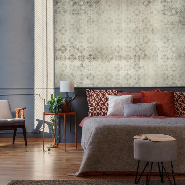 Foto-tapeta do sypialni - Beżowy wzór